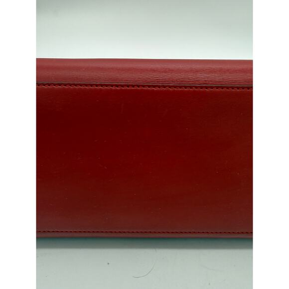 Gucci  Nappa Bamboo Web Medium Nymphaea Top Handle Bag Hibiscus Red*w/COA - Picture 14 of 16